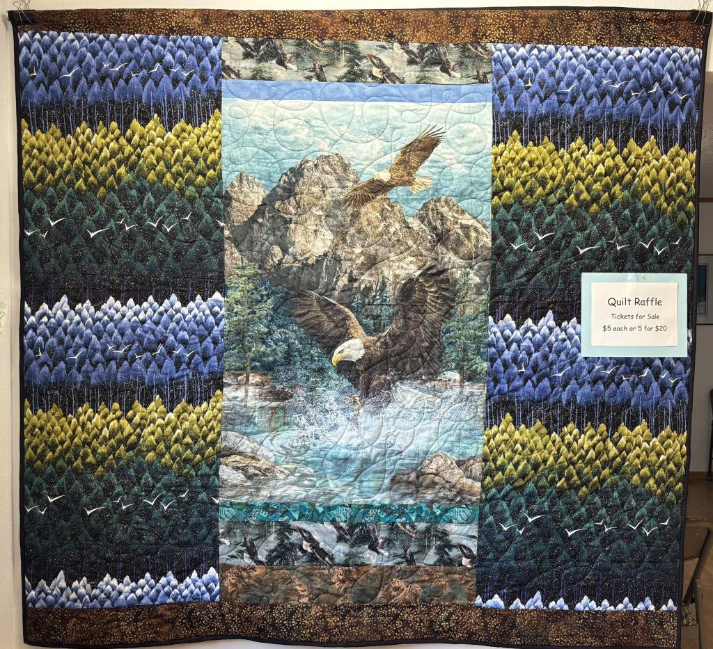 Handmade eagle quilt.